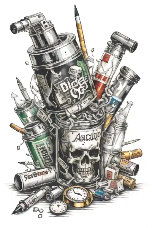 Addicted To Drugs Incorporated Into The Picture
