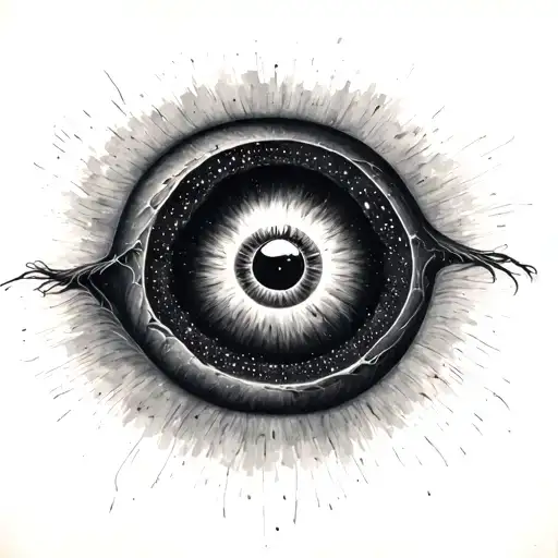 Gargantuan Black Hole With A Realistic Human Eye As The Center