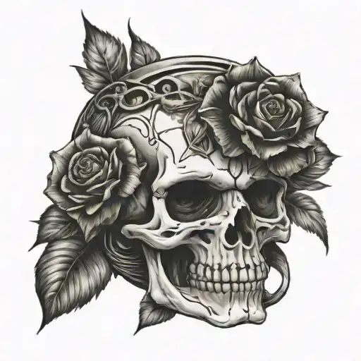 Skull And Black Rose Starwars Helmet