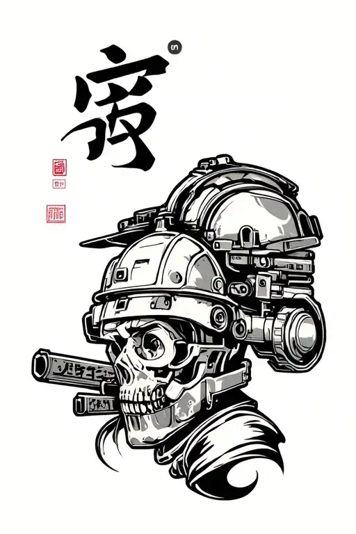 Engineer Symbol And Japanese Symbol Incorporated