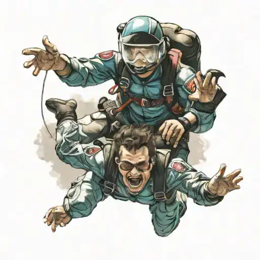 Skydiver Freefalling