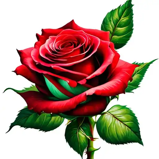 Red And Green Rose