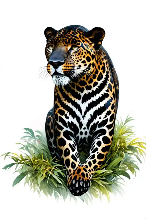 Black Jaguar On The Bush
