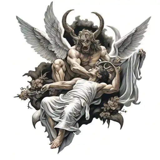 Angel Slaying A Demon