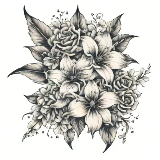 Girls Names With Stars And Flowers