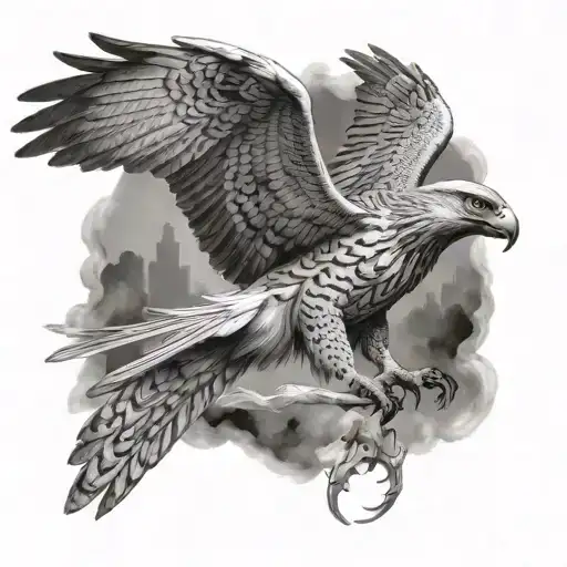 Gangsta Angel Falcon Soaring