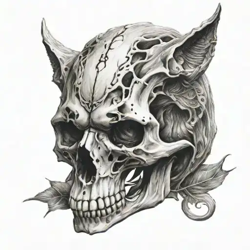 Wolf Skull Tattoo