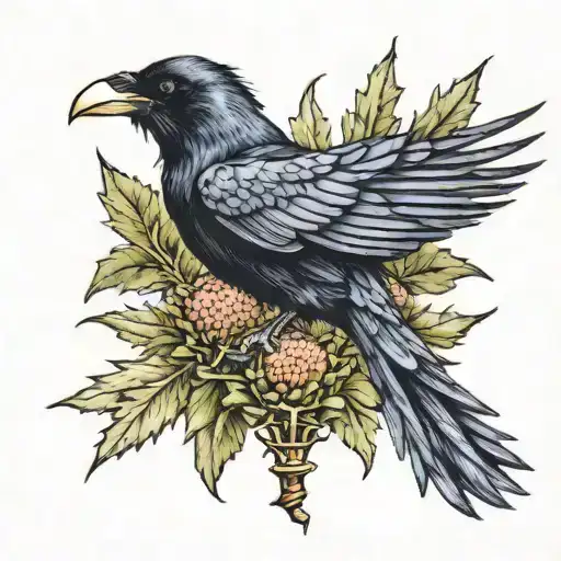 Raven Thistle Scottish Flag
