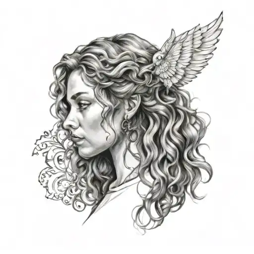 Girl With Wavy Hair As A Amazon Nordic Girl