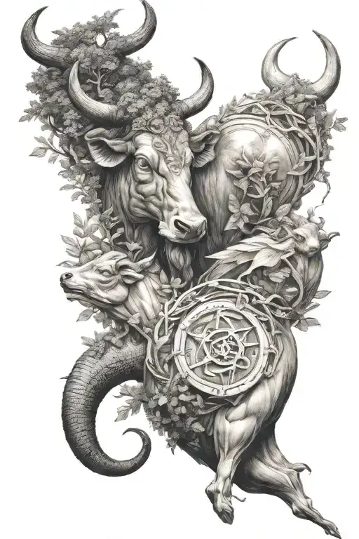 Taurus And Pisces In Forest