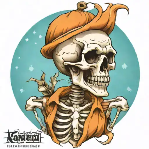 Kawaii Halloween Monster Skeleton