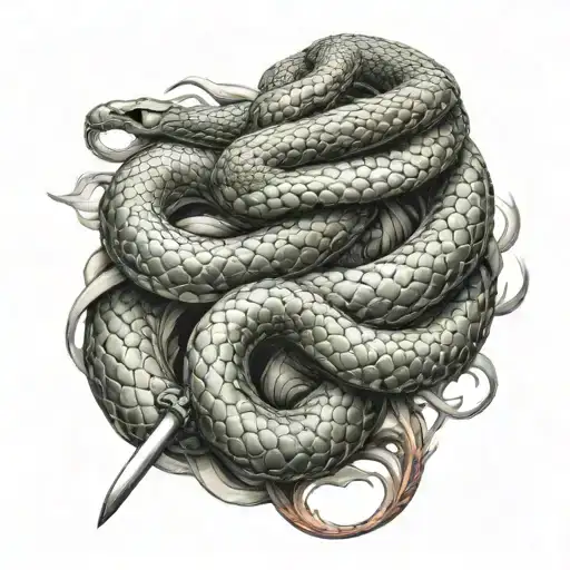 Snake Coiled Sword