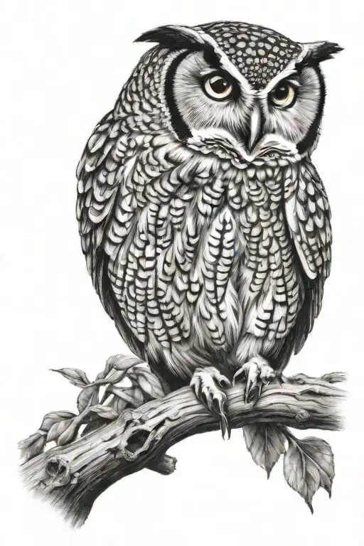 Owl Perched On A Branch