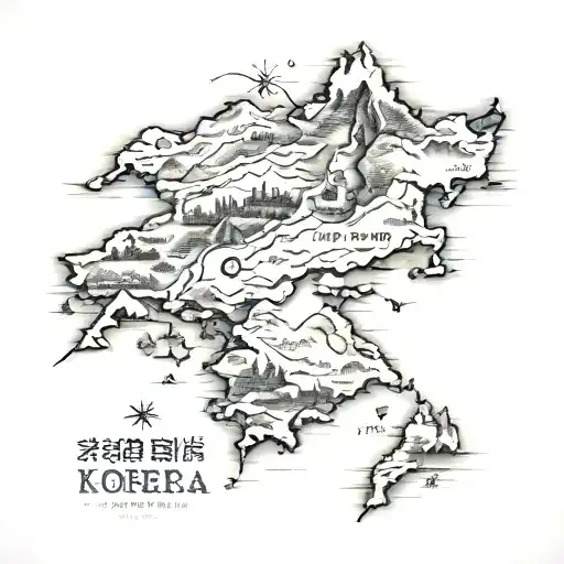 North And South Korea Map