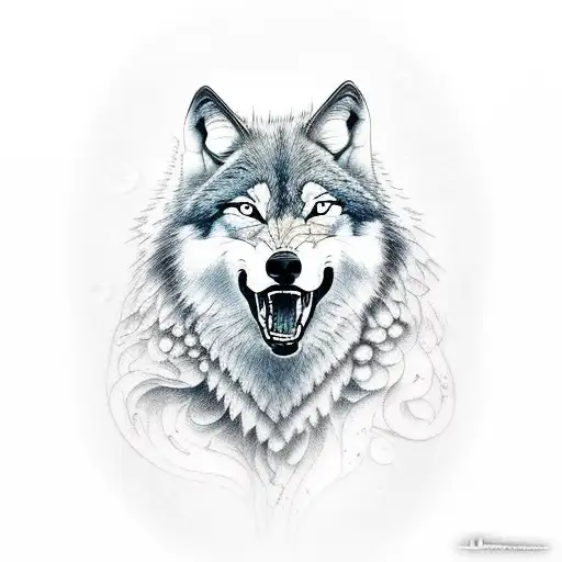 Wolf Snarling