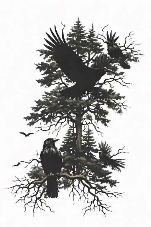 Forest And Crows