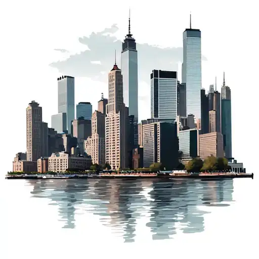 Chicago Skyline With Waterfront