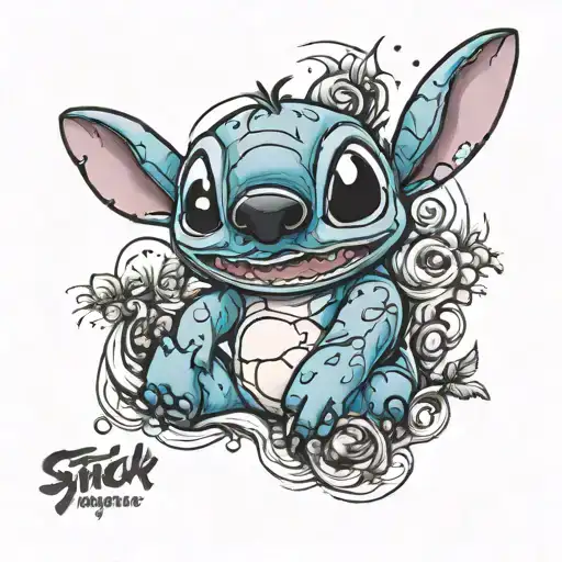 Stich Cartoon Character