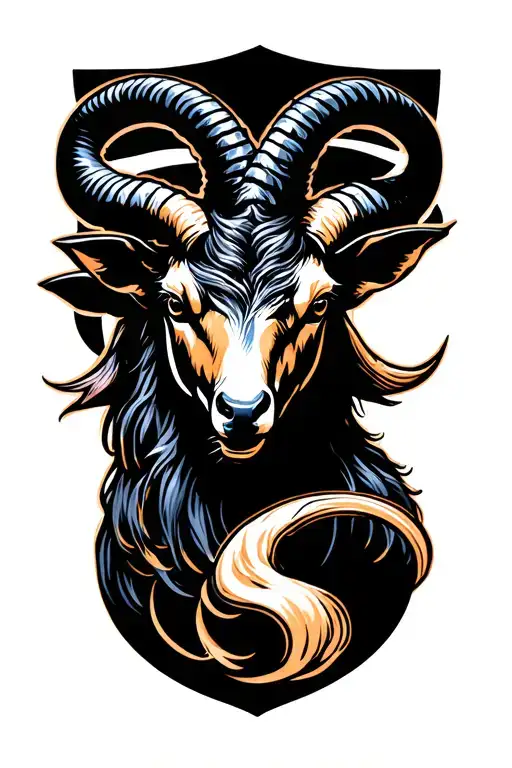 Capricorn Sign Fighting Against The Dark