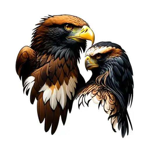 Eagle And Lady