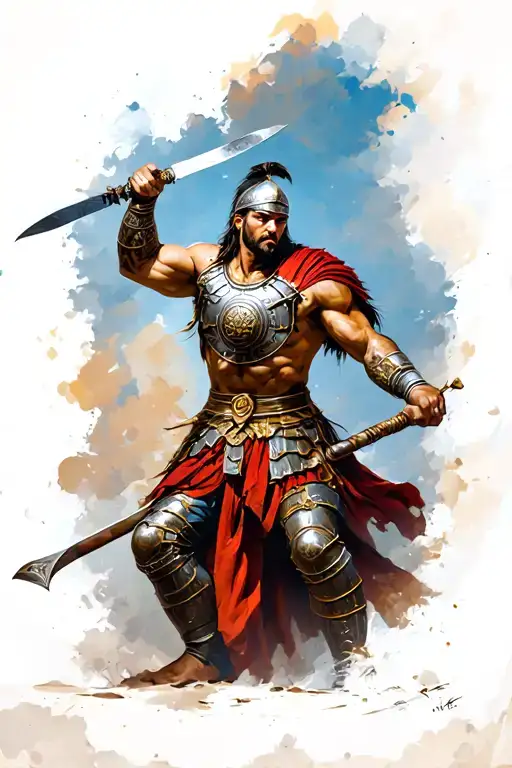 Gladiator Warrior Battling