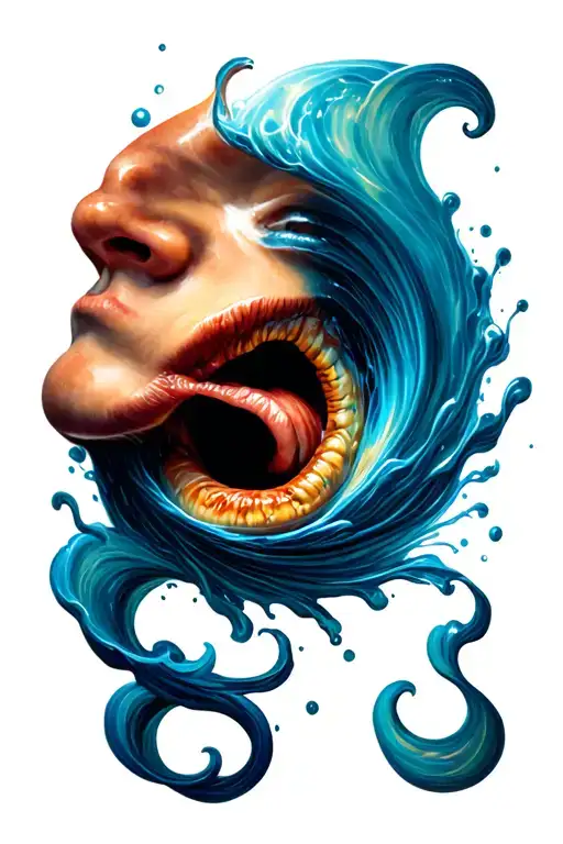 Face Being Sucked Into A Vortex