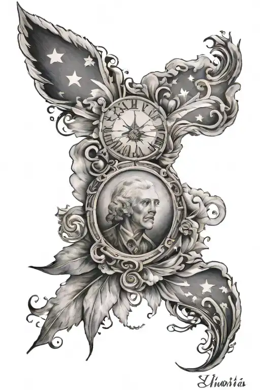 The Name Juanita Then Stars And Clouds Behind It Down The Arm Tattoo For A Man