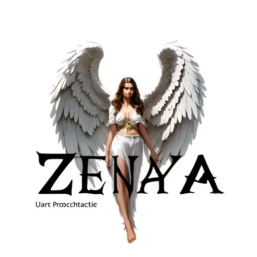 Name Zenaya With Angel Wings