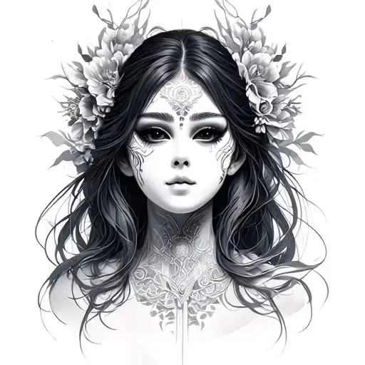 Hanya Mask With The Face Of A Girl