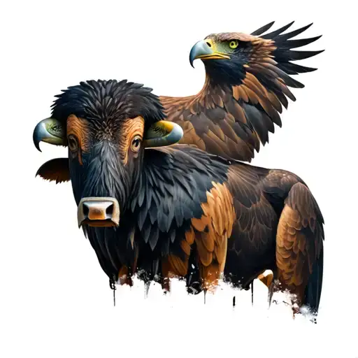 Bull And Albanian Eagle
