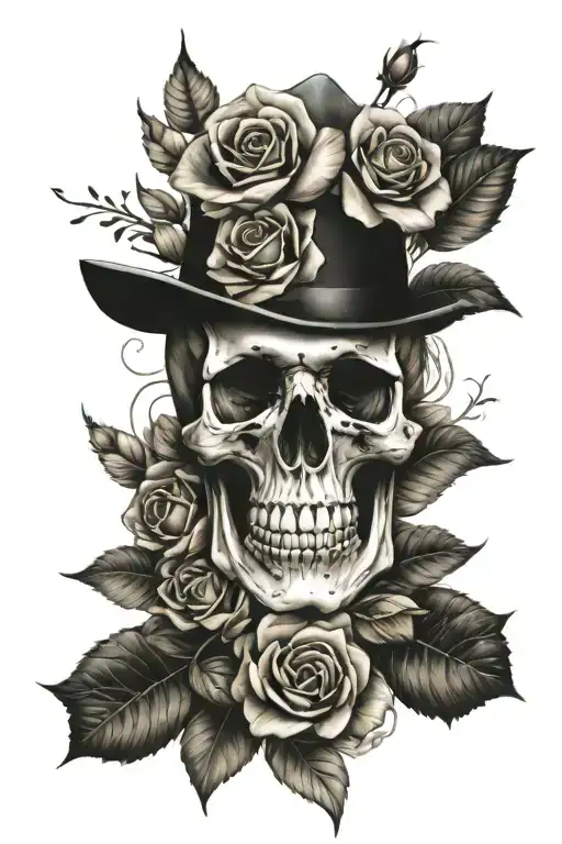 Skull And Roses Growing