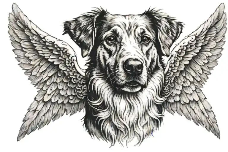 Dog With Angel Wings