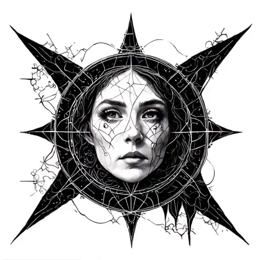 Witch Geo Symteric Shapes Tatto