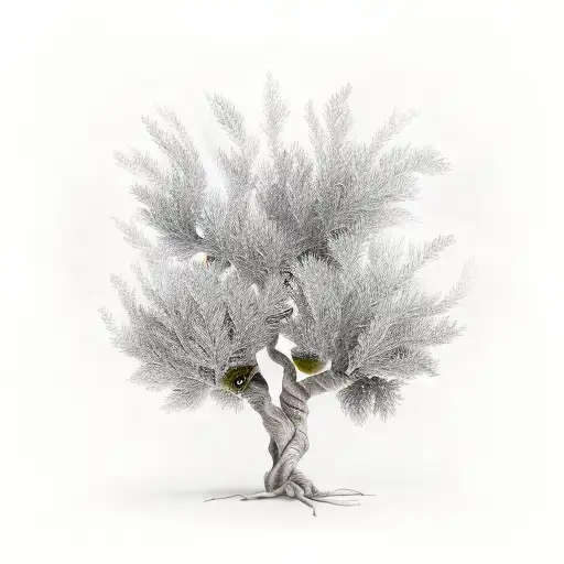 Olive Tree With 3 Birds