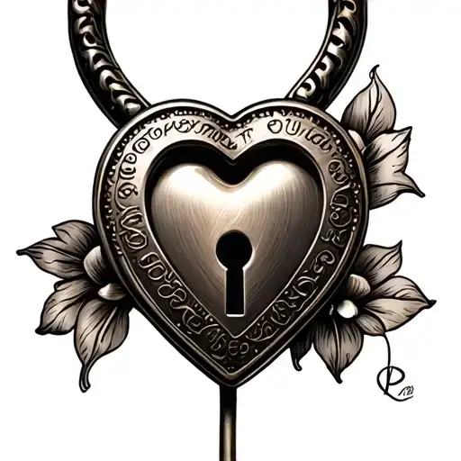 143 Heart Shaped Lock