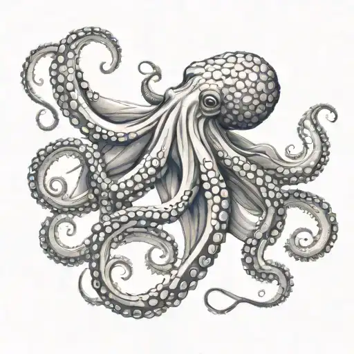 Octopus Wrapping Its Tentacles Around Sin