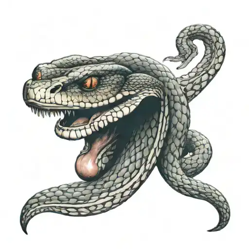 Snake Eating Itself Eating Disorder Awareness Symbol