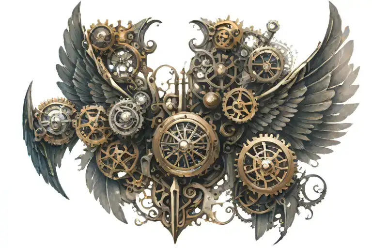 Steam Punk Wings Spread Wide
