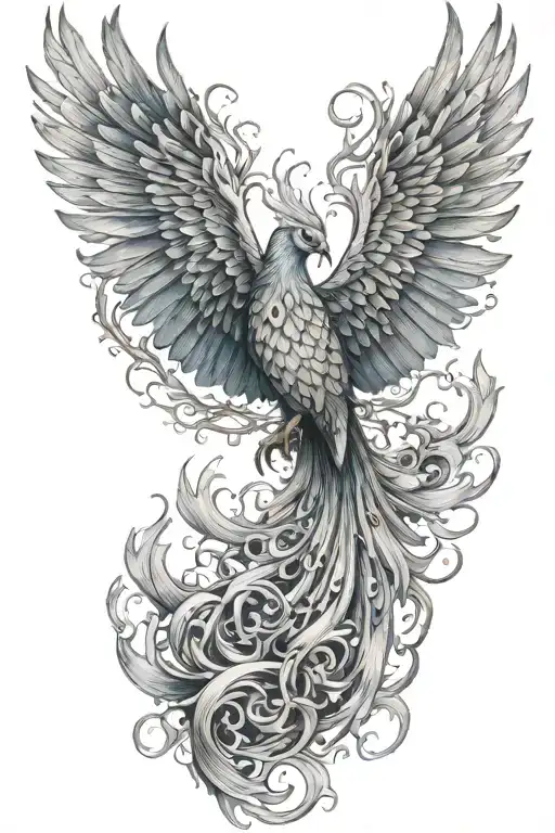 Phoenix Rising From The Ashes Blue Eyes