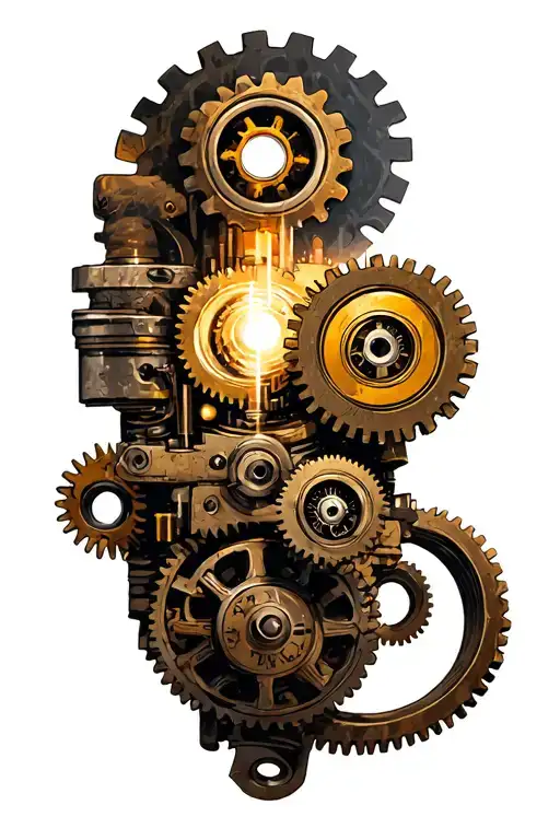 Steampunk Gears And Power Source