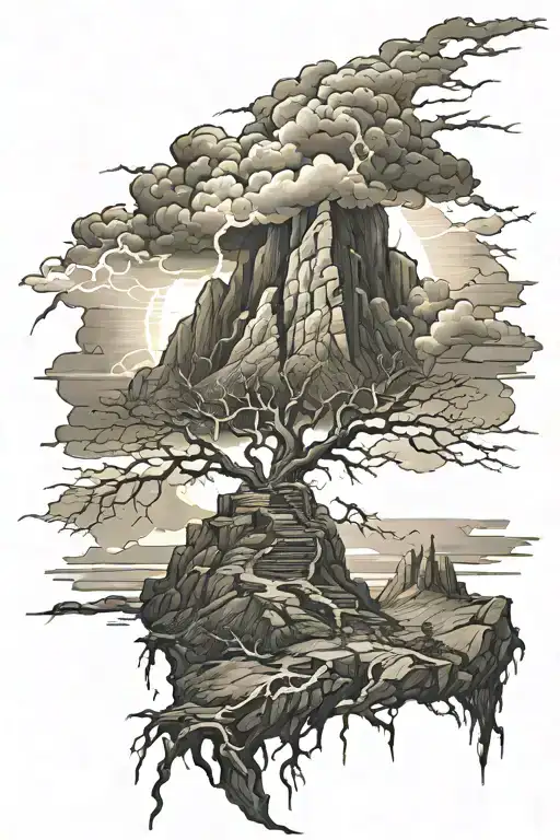 Gladiator Mountain Lightning Storm