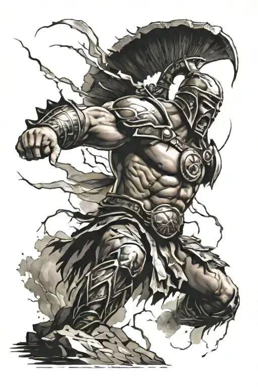 Mountain Lightning Storm With Gladiator