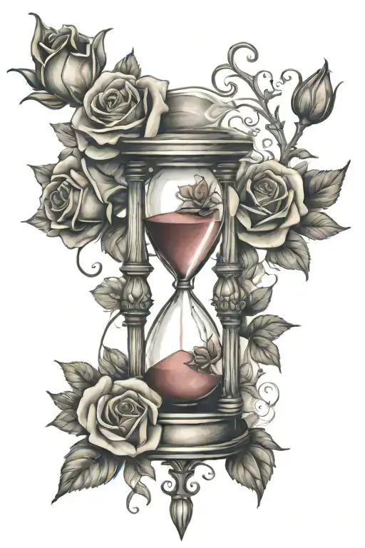 Hourglass And Roses