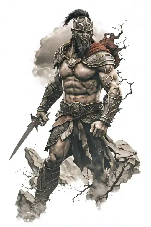 Mountain Lightning Storm With Gladiator