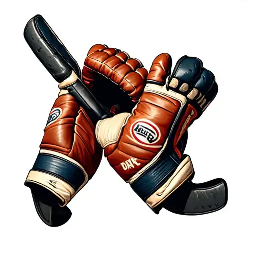 Old Hockey Gloves