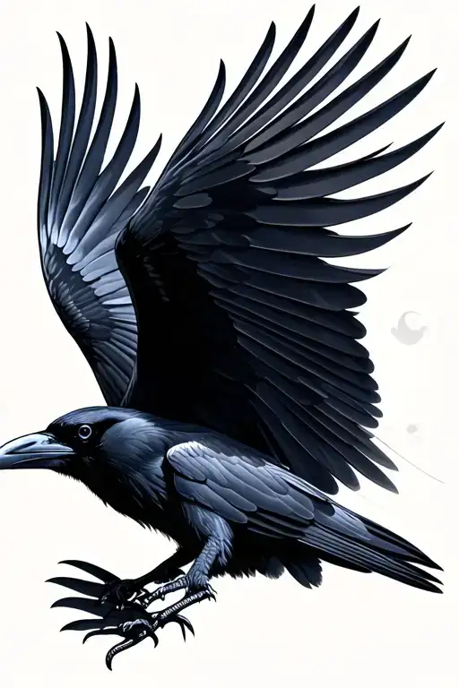 Raven Flying