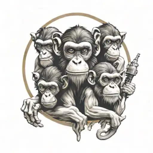 3 Monkeys Of Gangster Wisdom