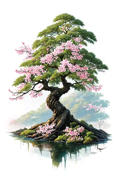 Gaia As A Weeping Cherry Blossom Tree