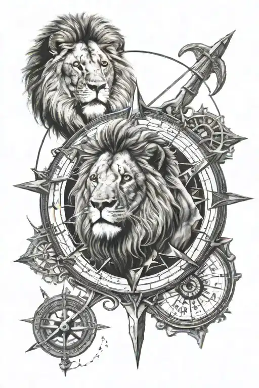 Lion And Compass
