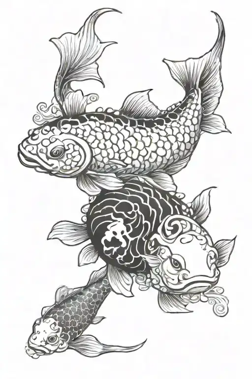 Yin And Yang Koi Fish